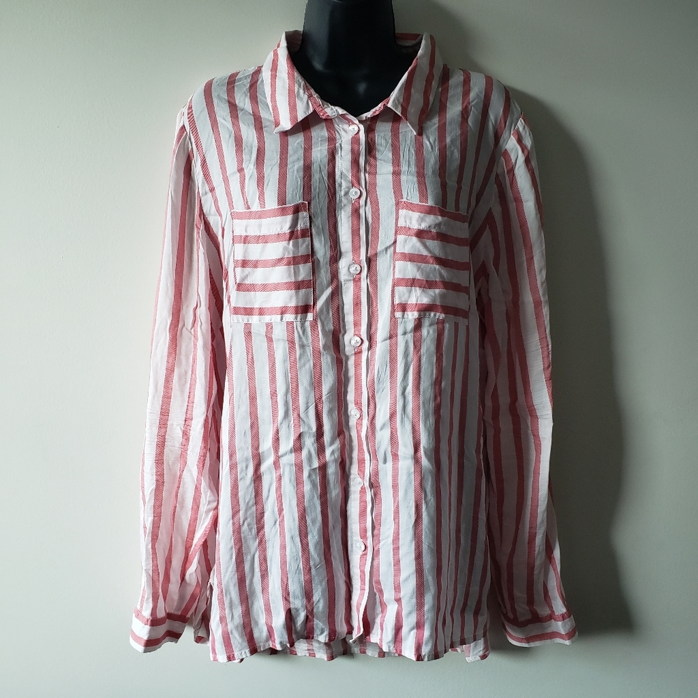 Forever 21 Plus Sizes Striped Blouse